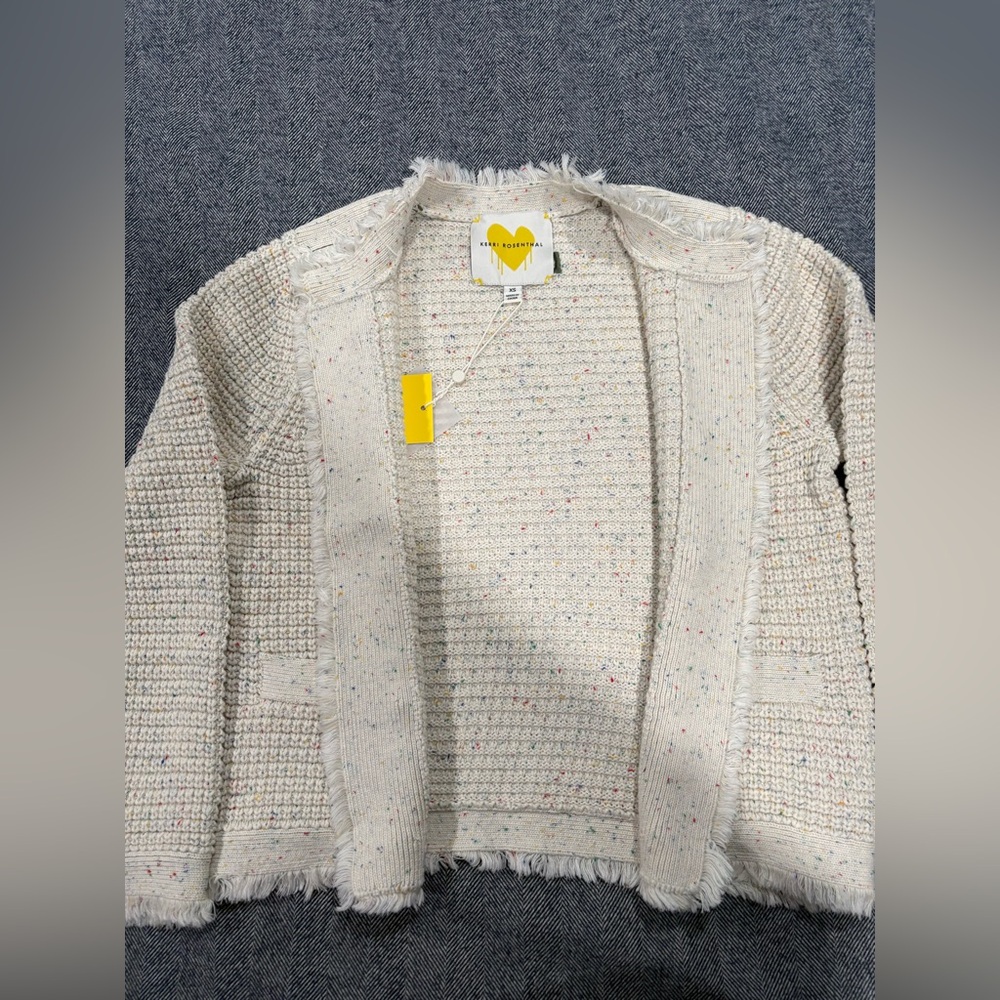 Kerri Rosenthal Fringe Beaulero Cardigan | color: multi | size: XS - Picture 5 of 8